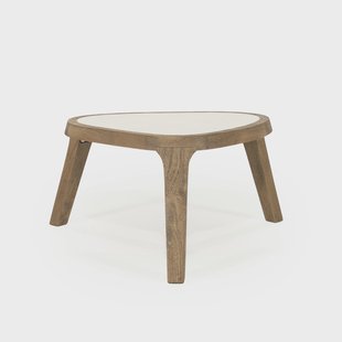 Eleonora Organische Salontafel 'Fred' Marmer en mangohout, 51 x 60cm