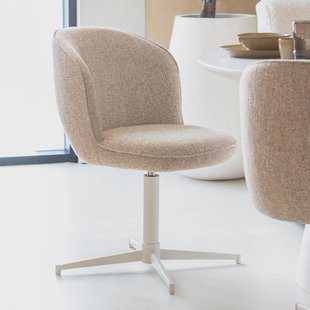 Eleonora Draaibare Eetkamerstoel 'Molly' kleur Taupe
