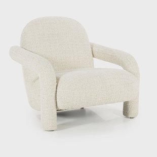 Eleonora Fauteuil 'Monica' Grove Bouclé, kleur Beige
