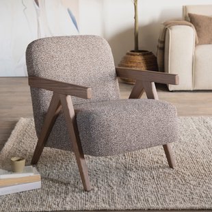 Eleonora Fauteuil 'Francis' Grove Bouclé, kleur Taupe