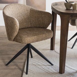 Eleonora Draaibare Eetkamerstoel 'Connor' kleur Mosterd