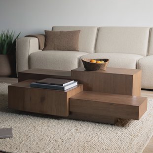 Eleonora Salontafel 'Quinten' Eiken, 140 x 75cm, kleur Bruin