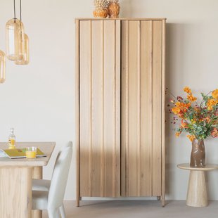 Eleonora Opbergkast 'Jake' Eiken, 210 x 102cm, kleur Naturel