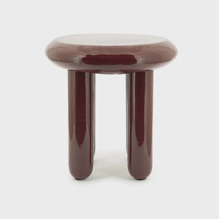 By-Boo Ronde Bijzettafel 'Balloon' 43cm, kleur Burgundy