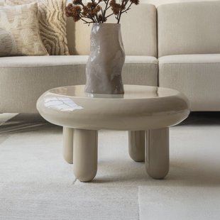 By-Boo Ronde Salontafel 'Balloon' 70cm, kleur Beige