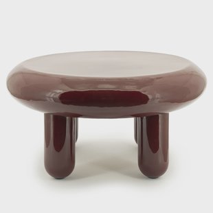 By-Boo Ronde Salontafel 'Balloon' 70cm, kleur Burgundy