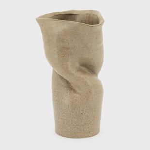 By-Boo Vaas 'Songa' Aardewerk, 36cm hoog, kleur Bruin