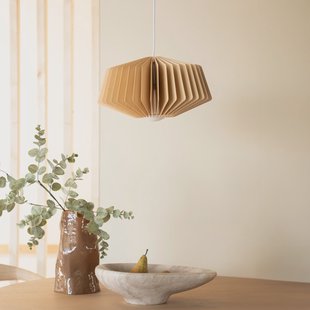 By-Boo Hanglamp 'Meller' Hout, 41cm