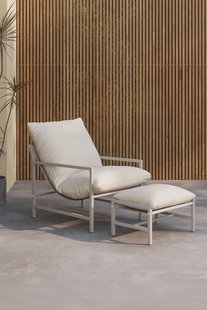Nohr Loungestoel 'Antrone' Met hocker, kleur Beige