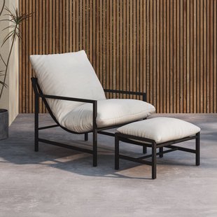 Nohr Loungestoel 'Antrone' Met hocker, kleur Zwart