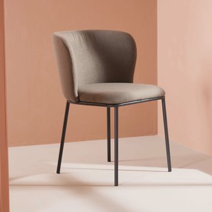 Nohr Eetkamerstoel 'Almetra' Linnenlook, kleur Bruin