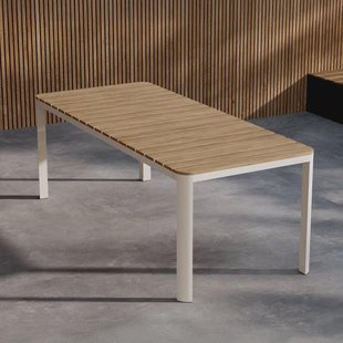 Nohr Tuintafel 'Anndria' 210 x 90cm, Aintwood, kleur Beige/Houtlook