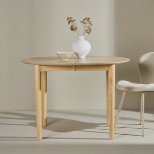 Nohr Ronde Uitschuifbare Eettafel 'Lacy' Hout, 110/150 x 110cm