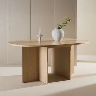 Nohr Uitschuifbare Ronde Eettafel 'Shuree' 120/170 x 120cm, kleur Whitewash