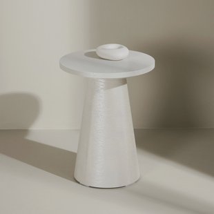 Nohr Ronde Bijzettafel 'Mikeisha' 35cm, kleur Glossy Wit