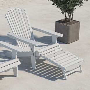 Nohr Inklapbare Loungestoel 'Tomica' Acaciahout, kleur Wit