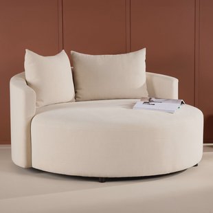 Nohr Bank Loveseat 'Keeli' Linnenlook, kleur Beige