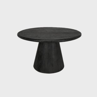 Tower Living Ronde Eettafel 'Asti' Mangohout, 130cm, kleur Zwart