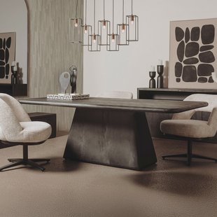 Tower Living Eettafel 'Asti' Mangohout, 180 x 100cm, kleur Zwart