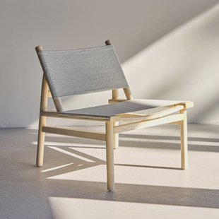 Nohr Fauteuil 'Sheyna' Mangohout, kleur Naturel/Grijs