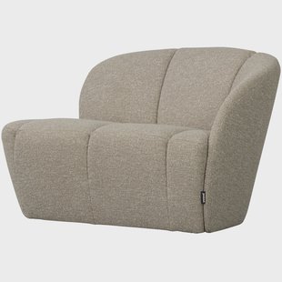 WOOOD 2-zits Bankje 'Mojo' Rechts, Bouclé, kleur Beige Melange