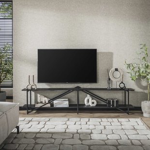 LifestyleFurn TV-meubel 'Jerrod' Liquid metal, 220cm