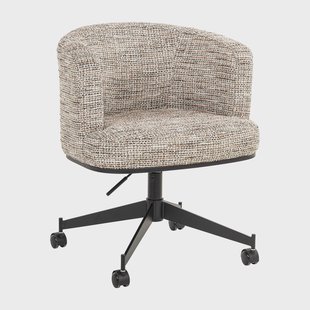 Richmond Draaibare Eetkamerstoel 'Rochenne' Op wielen, kleur Naturel