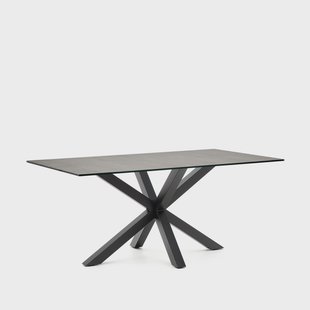 Kave Home Eettafel 'Argo' Iron Moss Keramiek, 160 x 90cm, kleur Zwart