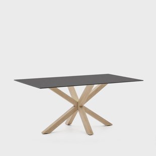 Kave Home Eettafel 'Argo' Glas, 160 x 90cm, kleur Naturel