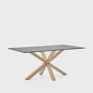 Kave Home Eettafel 'Argo' Iron Moss Keramiek, 160 x 90cm, kleur Naturel
