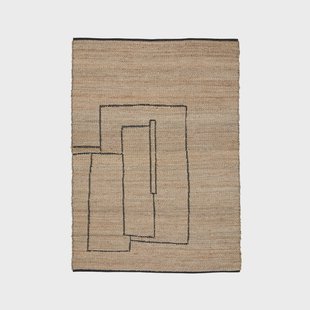 Kave Home Vloerkleed 'Velira' Jute, 160 x 230cm