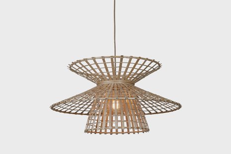 GOOD&MOJO Hanglamp 'Machu Picchu' Bamboe, 57cm, kleur Naturel