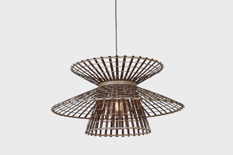 GOOD&MOJO Hanglamp 'Machu Picchu' Bamboe, 57cm, kleur Naturel/Bruin