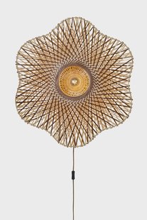 GOOD&MOJO Wandlamp 'Madura' Bamboe, 87cm, kleur Naturel/Bruin