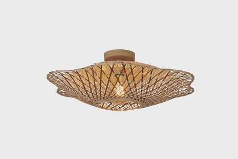 GOOD&MOJO Plafondlamp 'Madura' Bamboe, 60cm, kleur Naturel/Bruin