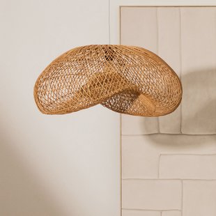 Kave Home Lampenkap 'Isora' Rotan, 81 x 56cm