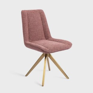 Jesper Home Draaibare Eetkamerstoel 'Umedo' Turn Gold, kleur Scarlet Grain