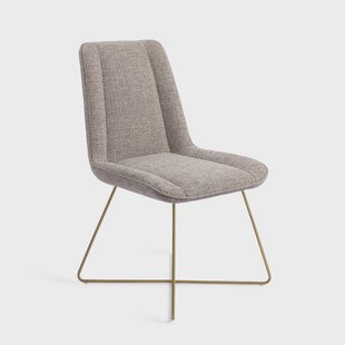 Jesper Home Eetkamerstoel 'Umedo' Cross Gold, kleur Grainy Greige