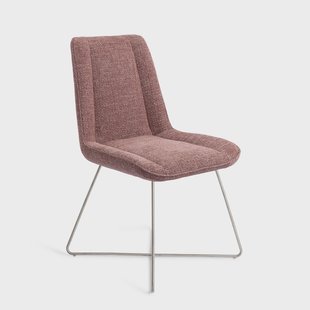 Jesper Home Eetkamerstoel 'Umedo' Cross Steel, kleur Scarlet Grain