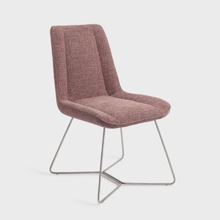 Jesper Home Eetkamerstoel 'Umedo' Beehive Steel, kleur Scarlet Grain