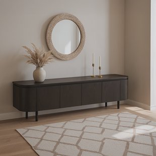 Livingfurn TV-meubel 'Tobago' Eiken, 210cm, kleur Espresso