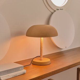 Kave Home Tafellamp 'Arinda' Terracotta en touw
