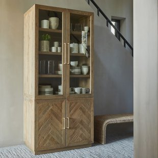 Rivièra Maison Buffetkast 'Riverside' Eikenhout en glas, 230 x 110cm