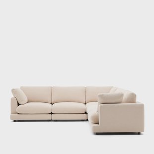 Kave Home 6-zits Hoekbank 'Gala' Chenille, kleur Beige