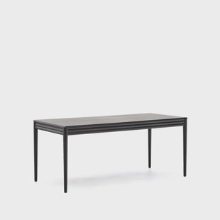 Kave Home Uitschuifbare Eettafel 'Lenon' Eikenhout, 160-200 x 90cm, kleur Zwart
