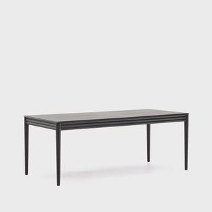 Kave Home Uitschuifbare Eettafel 'Lenon' Eikenhout, 200-280 x 90cm, kleur Zwart