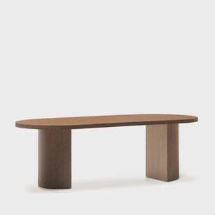 Kave Home Ovale Eettafel 'Nealy' Walnootfineer, 240 x 100cm
