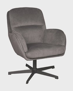 LABEL51 Draaifauteuil 'Moss' kleur Antraciet
