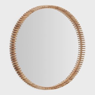 Kave Home Ronde Spiegel 'Polke' Teakhout, 100cm