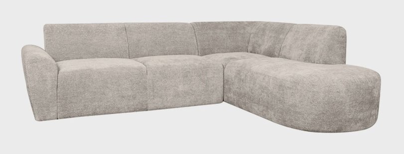 LABEL51 Loungebank 'Espen' Rechts, Elite stof, kleur Naturel